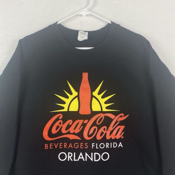Coca Cola Orlando Florida Graphic Sweater Extra Large Black Logo Sweatshirt - Picture 3 of 7